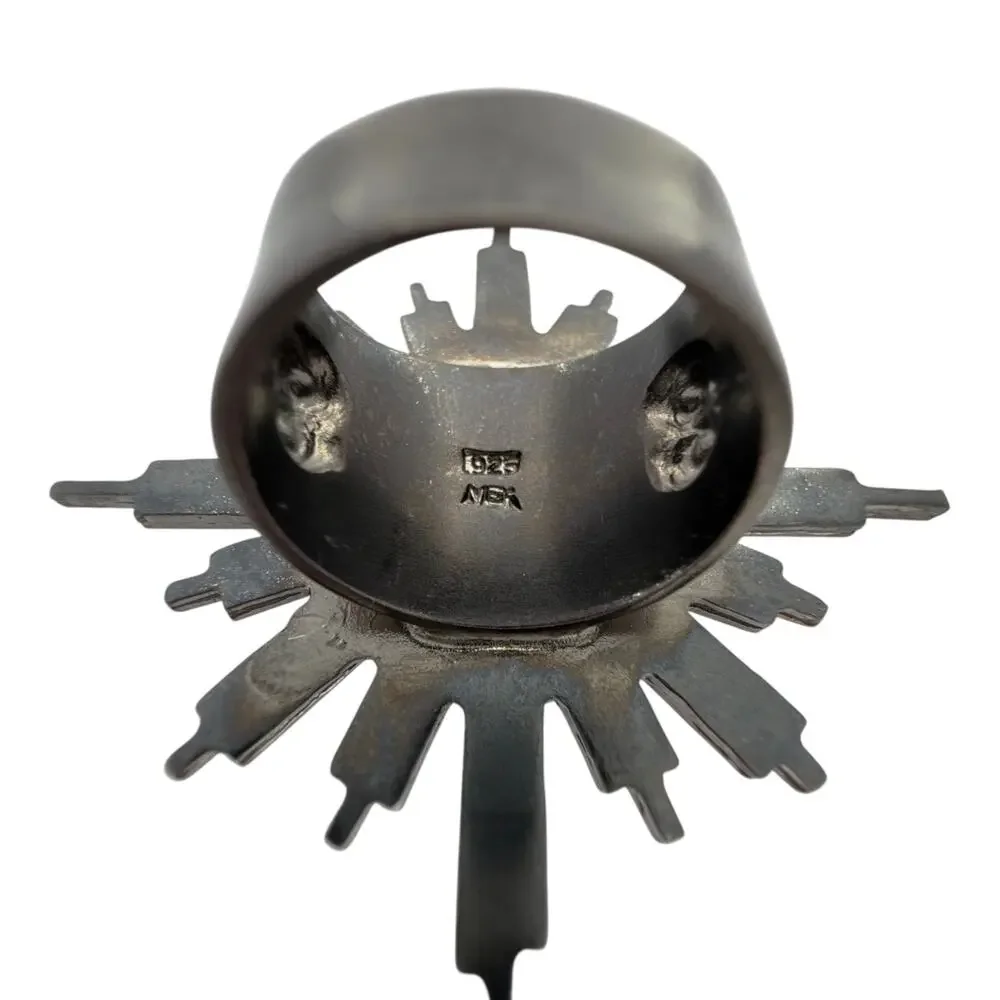 VIRGINS SAINTS & ANGELS VSA Glorious Ring San Benito Gunmetal Size 7